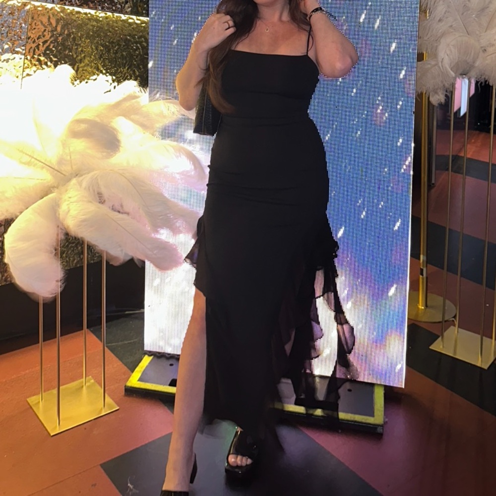 Privy Black Strappy Dress